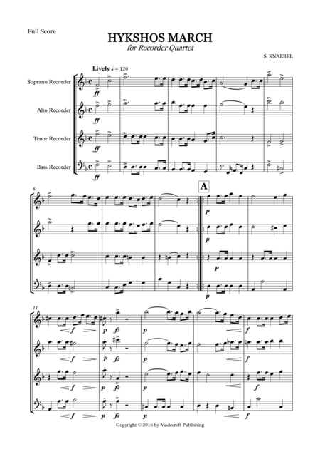 Hykshos March For Recorder Quartet Satb Page 2