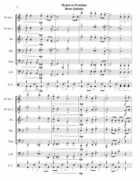 Hymn To Freedom Brass Quintet Adv Intermediate Page 2