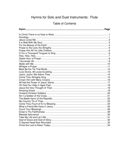 Hymns For Solo And Duet Instruments Flute Page 2