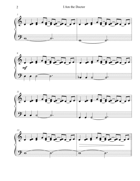 I Am The Doctor Beginner Big Note Piano Page 2