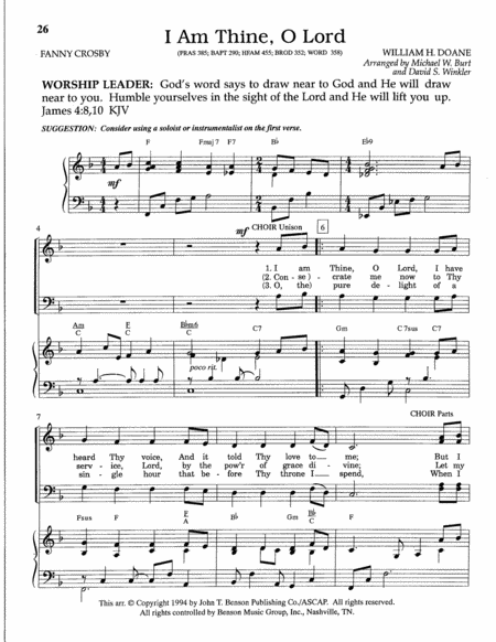 I Am Thine O Lord Choir And Congregation Page 2