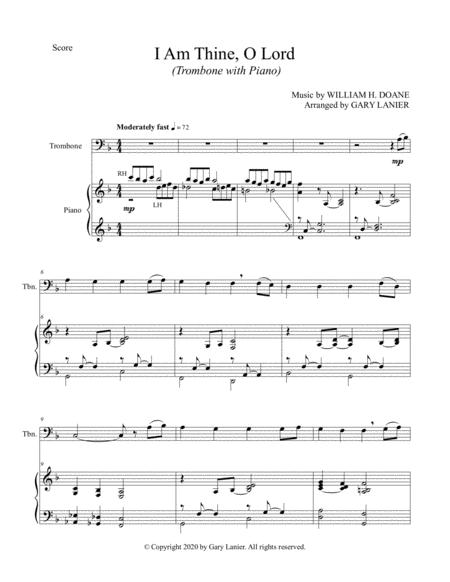 I Am Thine O Lord For Trombone And Piano With Score Part Page 2