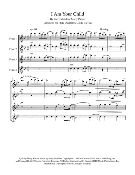 I Am Your Child For Flute Quartet Page 2