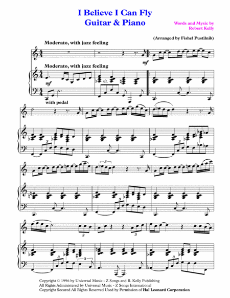 I Believe I Can Fly For Guitar And Piano Page 2