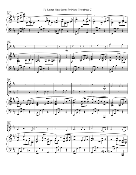 I D Rather Have Jesus For Piano Trio Page 2