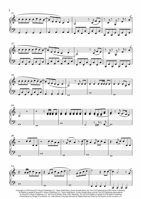 I Dont Wanna Live Forever Fifty Shades Darker From Fifty Shades Darker Easy Piano Version Page 2