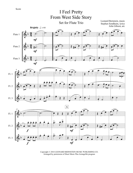 I Feel Pretty From West Side Story Flute Trio Page 2