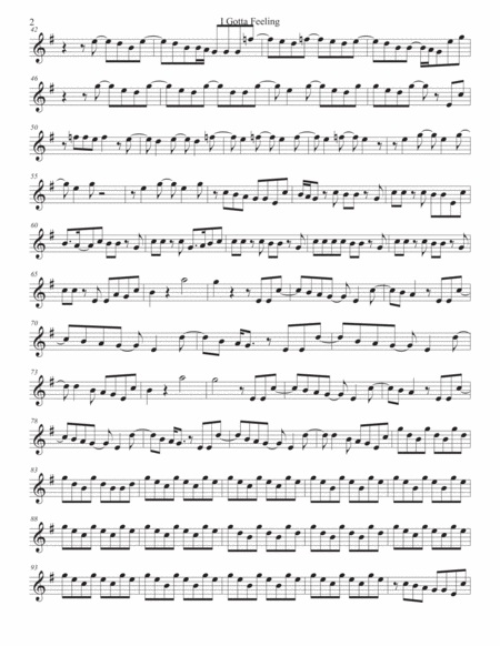I Gotta Feeling Flute Original Key Page 2