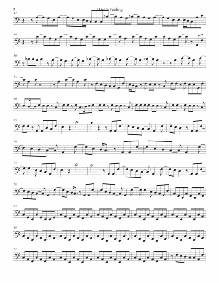 I Gotta Feeling Trombone Easy Key Of C Page 2
