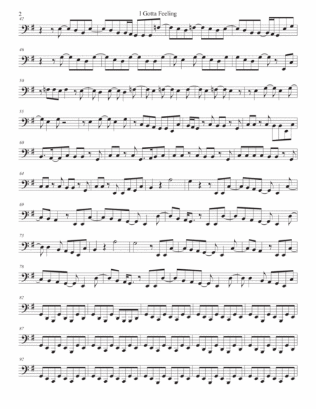 I Gotta Feeling Tuba Original Key Page 2