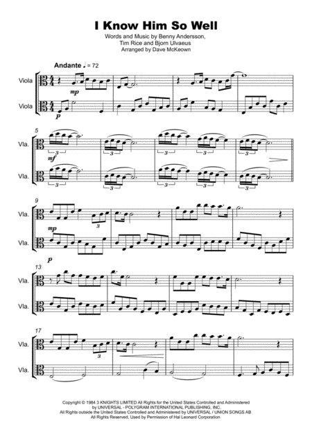 I Know Him So Well Duet For Two Violas Page 2