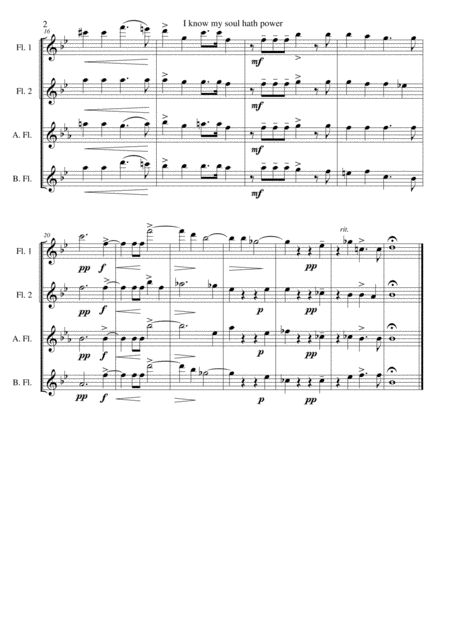 I Know My Soul Hath Power For Flute Quartet Page 2