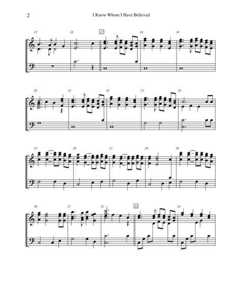 I Know Whom I Have Believed For 3 Octave Handbell Choir Page 2