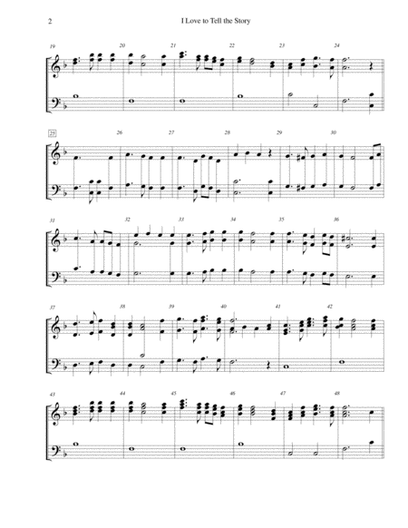 I Love To Tell The Story For 3 Octave Handbell Choir Page 2