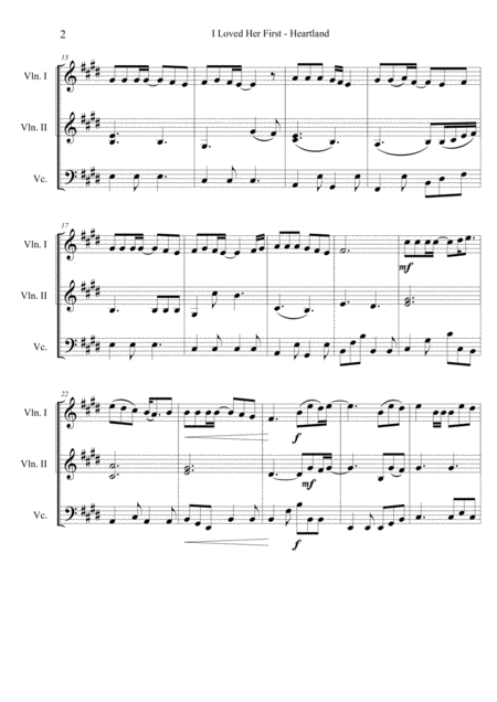 I Loved Her First Heartland Arranged For String Trio Page 2