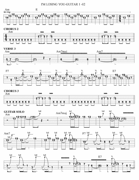 I M Losing You Guitar Tab Page 2
