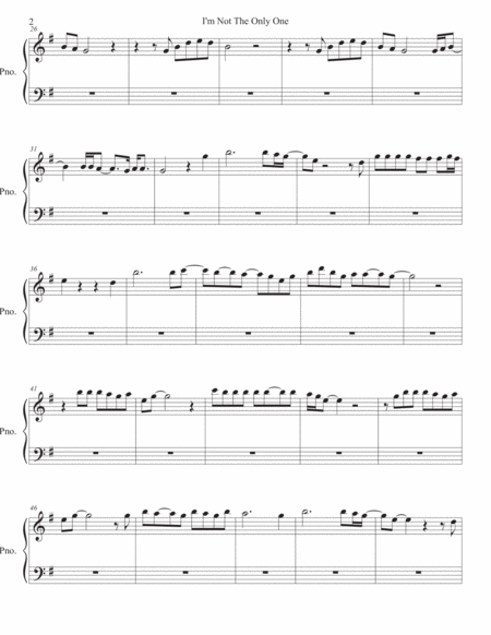 I M Not The Only One Piano Page 2
