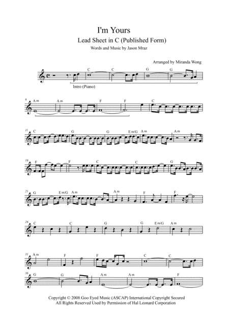 I M Yours Alto Tenor Or Soprano Saxophone Concert Key Page 2