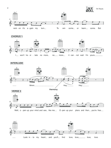 I M Yours Ukulele Page 2