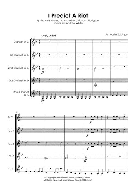 I Predict A Riot Clarinet Quintet Page 2