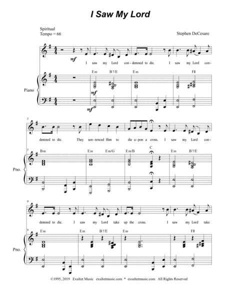 I Saw My Lord For Vocal Solo Alternate Version Page 2