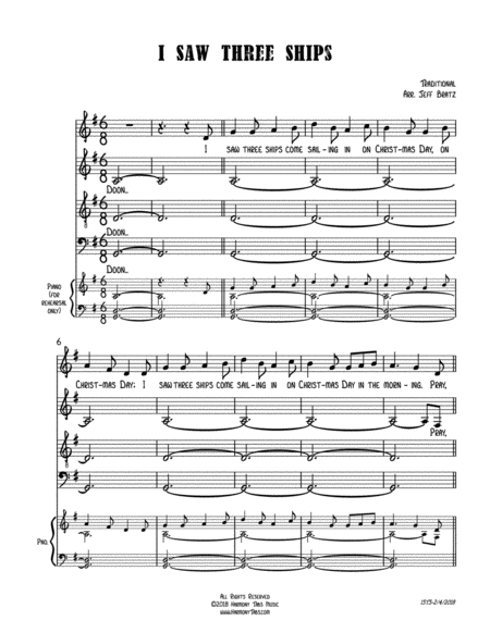 I Saw Three Ships Satb A Cappella Page 2