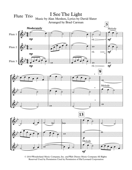 I See The Light For Flute Trio Page 2