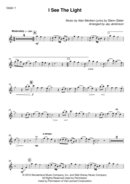 I See The Light For String Quartet Page 2