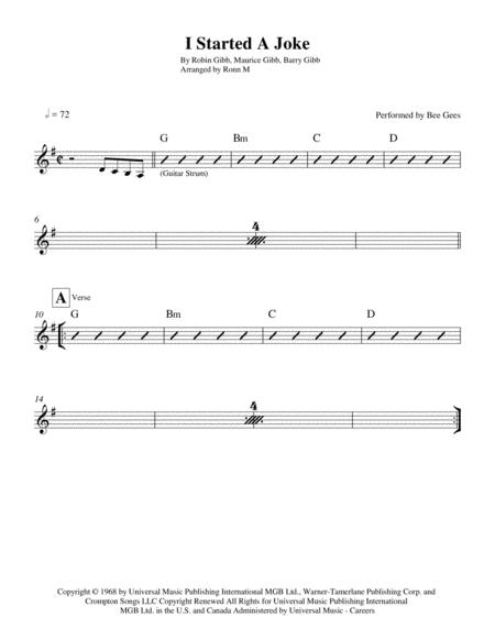 I Started A Joke Lead Sheet Performed By Bee Gees Page 2