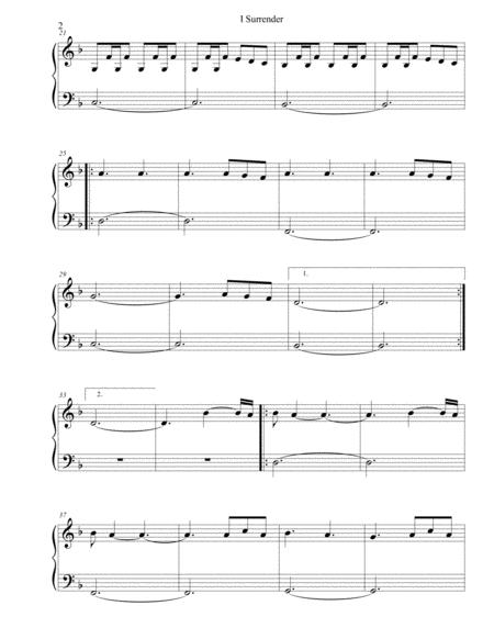 I Surrender Hillsong Winfields Weeden Worship Sheet Music Easy Piano Page 2