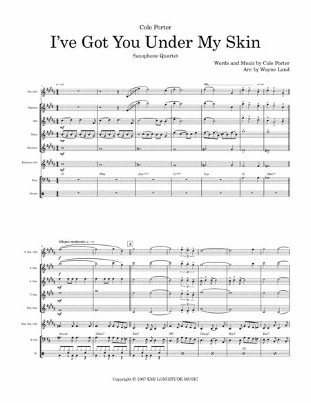 I Ve Got You Under My Skin Sax Quartet Page 2