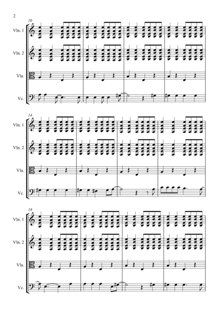 I Wanna Be Like You From The Jungle Book For String Quartet Score And Parts Page 2