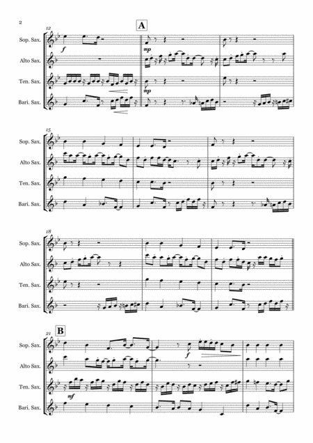 I Want You Back By The Jackson 5 Saxophone Quartet Satb Page 2