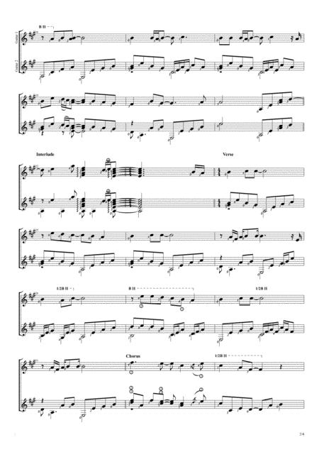 I Will Always Be Right There Duet Guitar Score Page 2