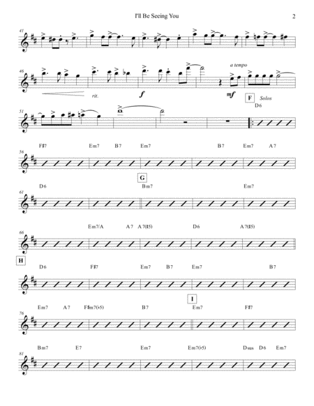 I Will Be Seeing You Violin 1 Page 2