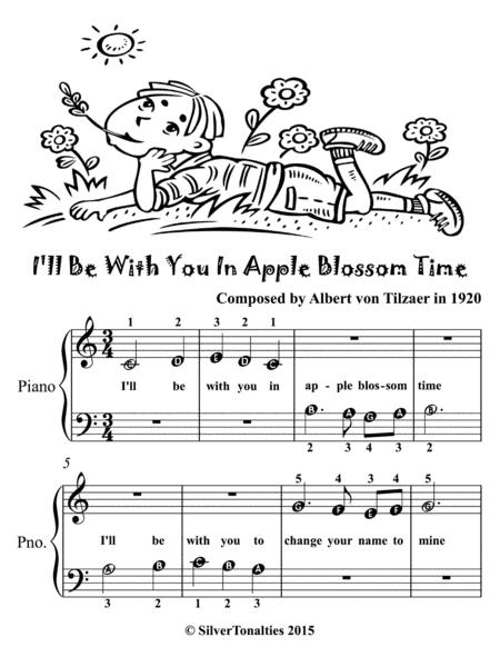 I Will Be With You In Apple Blossom Time Beginner Piano Sheet Music Page 2