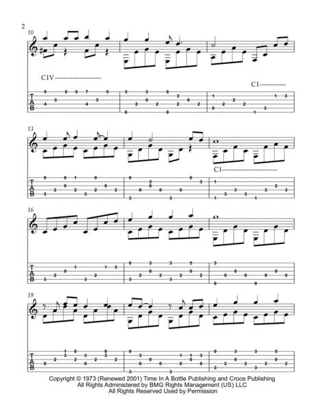 I Will Have To Say I Love You In A Song Easy Fingerstyle Guitar Arrangement With Tab Page 2