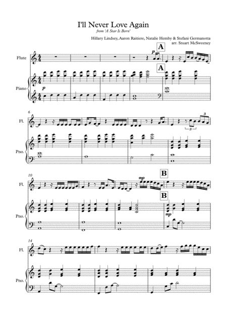 I Will Never Love Again Flute Solo Page 2