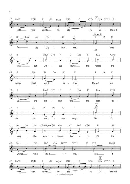 I Will Sing The Wondrous Story Worship Set Page 2