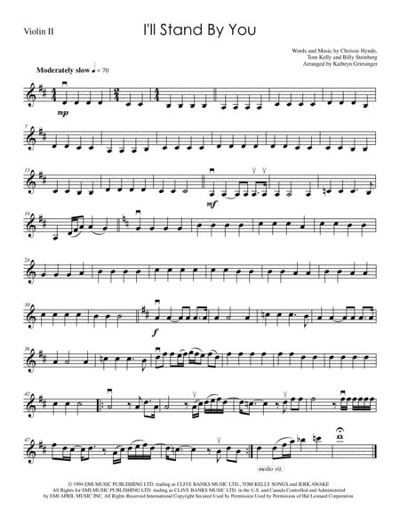 I Will Stand By You String Quartet Page 2