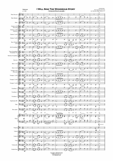 I Will The Wondrous Story Hyfrydol Eb Orchestra Mixed Ensemble Score And Parts Pdf Page 2