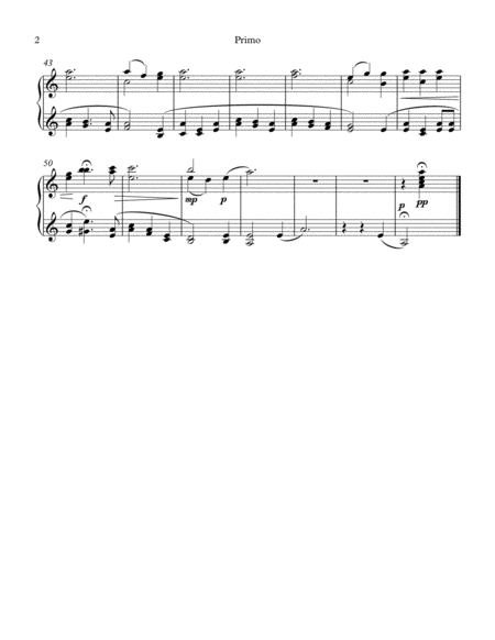 I Wonder As I Wander Piano Duet Page 2