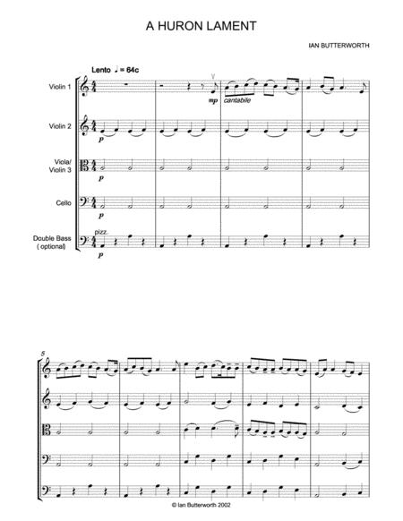 Ian Butterworth A Huron Lament For String Orchestra Page 2