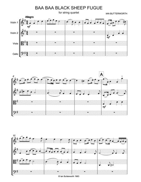 Ian Butterworth Baa Baa Black Sheep Fugue For String Quartet Page 2