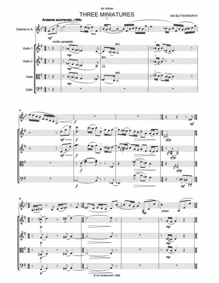 Ian Butterworth Three Miniatures For Clarinet String Quartet Page 2