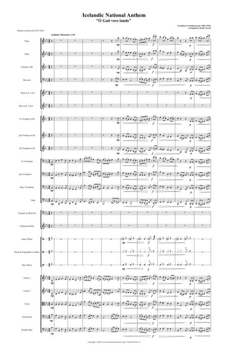 Icelandic National Anthem For Symphony Orchestra Page 2
