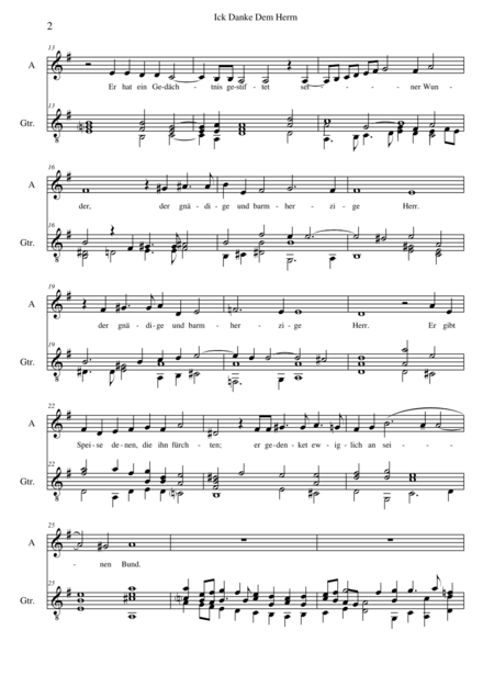 Ich Danke Dem Herrn Alto Or Baritone And Classical Guitar Page 2