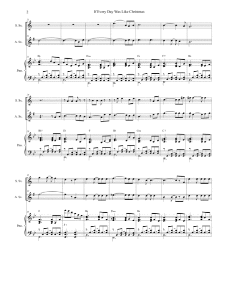 If Every Day Was Like Christmas Duet For Soprano Alto Saxophone Page 2