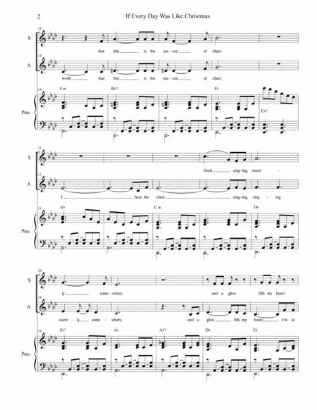 If Every Day Was Like Christmas Duet For Soprano And Alto Solo Page 2