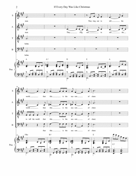 If Every Day Was Like Christmas For Satb Page 2